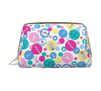 Cute Nurse Leather Hand-Held Zipper Makeup Bag Storage Bag Portable Lipstick Pouch Toiletry Bag