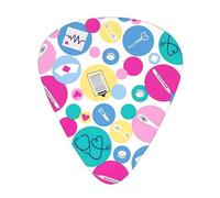 Cute Nurse Print Guitar Pick for Men Women Triangle Instrument Accessories Plectrums(12pcs One sided)