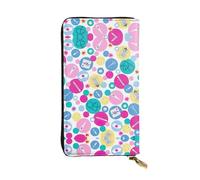 Cute Nurse Print Leather Long Clutch Wallet – Fashionable Personalized Wallet, Multiple Card Slots, Gift Ready, Black, One Size