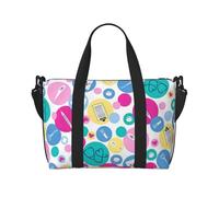 Cute Nurse Print oblique across Hand Travel Bag Polyester Women Men Overnight Duffel Carry-on Tote Bag, Black, One Size, Black, One Size