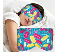 Cute Nurse Print Sleep Mask,Coverage Eye Mask,Soft Breathable Blindfold for Travel Nap Work