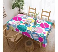 Cute Nurse print Tablecloth, Square lace farmhouse tablecloth, for indoor and outdoor dining