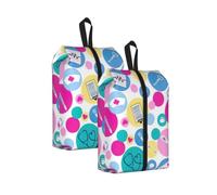 Cute Nurse Print Trainer Bag Portable Boot Bag with Zipper Closure Storage Pouch for Travel Home-2pcs