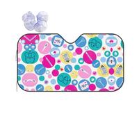 Cute Nurse Printing Windshield Sun Shade Foldable Car Sunshades Reflect Sun Heat Protect Your Car,Standard Size