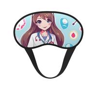Cute Nurse Sleep Eye Mask for Women Men Soft and Comfortable Sleep Mask Blackout Sleeping Eye Cover for Travel Yoga Nap Shift Work