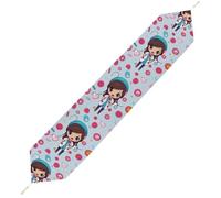 Cute Nurse Table Runner for Dining Table, Short Plush Runners Washable & Durable Tablerunner Modern Home Decor for Wedding, Kitchen, Holiday 200*33cm