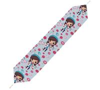 Cute Nurse Table Runner for Dining Table, Short Plush Runners Washable & Durable Tablerunner Modern Home Decor for Wedding, Kitchen, Holiday 229*33cm