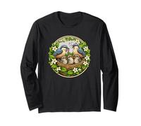 Cute Nuthatch in the Nest Bird Watcher Spring Songbird Long Sleeve T-Shirt