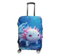 Cute Ocean Animal Axolotl Luggage Cover Travel Suitcase Protector Anti-Scratch Suitcase Cover L
