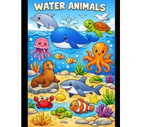 Cute Ocean Animals Coloring Book for Kids: Fun & Easy Underwater Sea Creatures Coloring Pages - Dolphin, Shark, Turtle, Narwhal, Axolotl & More!