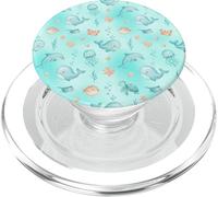 Cute Ocean Animals Dolphin Whale Sea Life Art PopSockets PopGrip for MagSafe