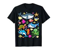 Cute Ocean Creatures Clownfish Sea Animals Kids Children T-Shirt