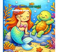 Cute-Ocean-Mermaid: Coloring-Book