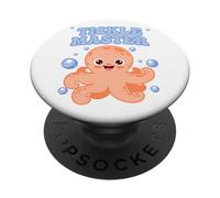 Cute Octopus Tickle Master Funny Graphic - Men & Kids PopSockets Adhesive PopGrip