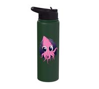 Cute Octopus with Big Big Eyes Squid Cuttlefish Ocean Fish Stainless Steel Insulated Water Bottle