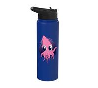 Cute Octopus with Big Big Eyes Squid Cuttlefish Ocean Fish Stainless Steel Insulated Water Bottle