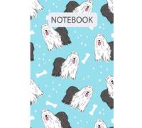 Cute Old English Sheepdog Dog Pattern: Lined Journal Notebook Old English Sheepdog Gifts for Old English Sheepdog lovers | 6" X 9" | 110 Blank Lined