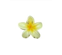 Cute Ombre Flower Design Hair Clips Fashionable Hair Claws Headwear with Tiny Pins (Off White Yellow)