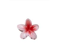 Cute Ombre Flower Design Hair Clips Fashionable Hair Claws Headwear with Tiny Pins (Peach Red)