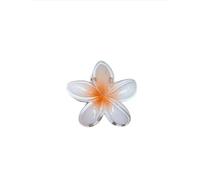 Cute Ombre Flower Design Hair Clips Fashionable Hair Claws Headwear with Tiny Pins (White Peach)