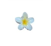 Cute Ombre Flower Design Hair Clips Fashionable Hair Claws Headwear with Tiny Pins (White Yellow)