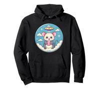 Cute Opossum Selfie With UFO Spaceship Pullover Hoodie