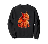 Cute Orange Baby Dragon Design Sweatshirt