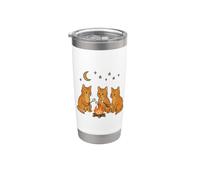 Cute Orange Cat Campfire Camping Stainless Steel Insulated Tumbler