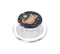Cute Orange Cat Frog Cap Lotus Firefly Crescent Moon Kawaii PopSockets PopGrip for MagSafe