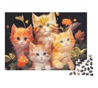 Cute Orange Kittens_1 1000 Piece Jigsaw Puzzles for Adults Featuring Artistic Design Centenary Jigsaws As Dementia Friendly Activities for Concentration Games 52x38cm/1000pcs