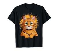 Cute Orange Kitty Cat Peeking Over at You Ginger Cat Lover T-Shirt