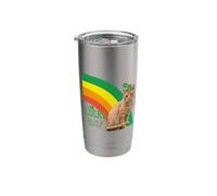 Cute Orange Kitty Daddy Cool Lucky Cat St. Patrick’s Day Stainless Steel Insulated Tumbler
