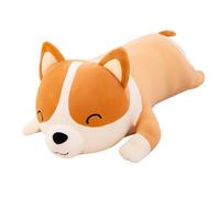 Cute Orange Plush Toy Dog, 23.62 Inch Stuffed Animal Pillow, Super Soft and Washable, Warm Companion for Travel, Rest, and Sleep, Good Dog Lovers