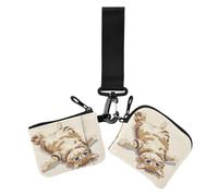 Cute Orange White Kitten Belly Dual Coin Purse Credit Card Holder Wallet