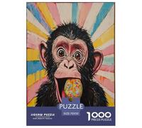 Cute Orangutan Jigsaw Puzzles 1000 Piece Animal Adults Fun Stress Relief Toy Home Decoration Education Game Intellectual Game Challenge Educational 70x50cm/1000pcs