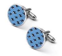 Cute Orcas Killer Whale Mens Classic Cufflinks Custom Shirt Cuff Links Jewelry Accessories for Business Wedding 0.7" 0.8"