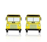 Cute Original Unique School Bus Cartoon Car Apple Pencil Book Colorful Resin Teacher Student Hanging Earrings Teacher Appreciation Day Back to School Gift, Metal, metal