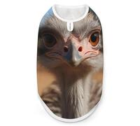Cute Ostrich Dog Shirt Quick Dry Breathable Pet T-Shirt Soft Stretchy Sleeveless Vest Dog Apparel S
