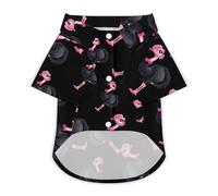 Cute Ostrich Hawaii Shirt Print Dog Clothes T-Shirt Beach for Puppy Cat L