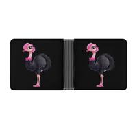 Cute Ostrich Mens Wallet Printed Card Holder Bifold Wallets Purse Coin Pocket