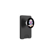 Cute Ostrich Portrait Bird Lover Graphic Pink Glasses Yellow PopSockets PopWallet for MagSafe