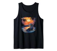 Cute Otter Discover The Spirit Animal River Otter Sunset Tank Top