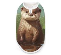 Cute Otter Dog Shirt Quick Dry Breathable Pet T-Shirt Soft Stretchy Sleeveless Vest Dog Apparel M