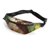 Cute Otter Fanny Packs with Zipper, Personalized Waist Bags with Multiple Pockets, Adjustable Sling Bag for Travel, Waterproof Belt Bag, Crossbody Bags for Unisex