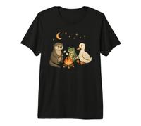 Cute Otter Frog Duck Campfire Camping Premium T-Shirt