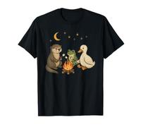 Cute Otter Frog Duck Campfire Camping T-Shirt