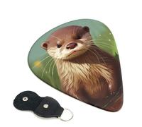 Cute Otter Guitar Picks 6-Pack - Pick Set (0.46mm / 0.71mm / 0.96mm) Suitable For Guitar And Ukulele Playing