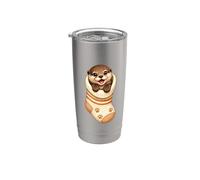 Cute Otter in Cozy Baby Sock Cutecore Design Stainless Steel Insulated Tumbler