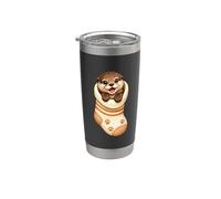 Cute Otter in Cozy Baby Sock Cutecore Design Stainless Steel Insulated Tumbler
