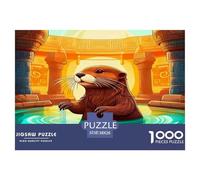Cute Otter Jigsaw Puzzles for Adults Gifts 1000 Piece Family Challenging Toys Home Decors Lovely Animal Jigsaw Puzzle for Adults And Kids 38x26cm/1000pcs